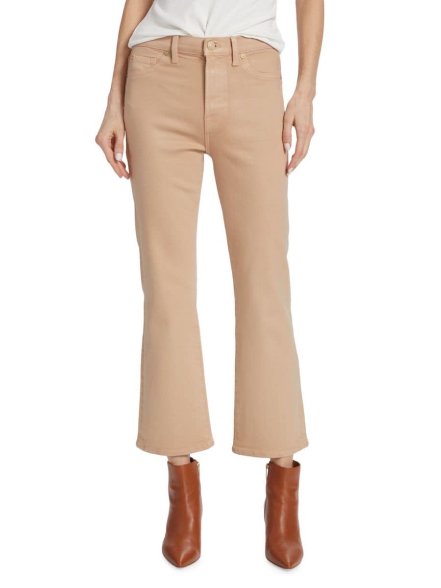 

Укороченные джинсы с высокой талией 7 For All Mankind, цвет Caramel Coated