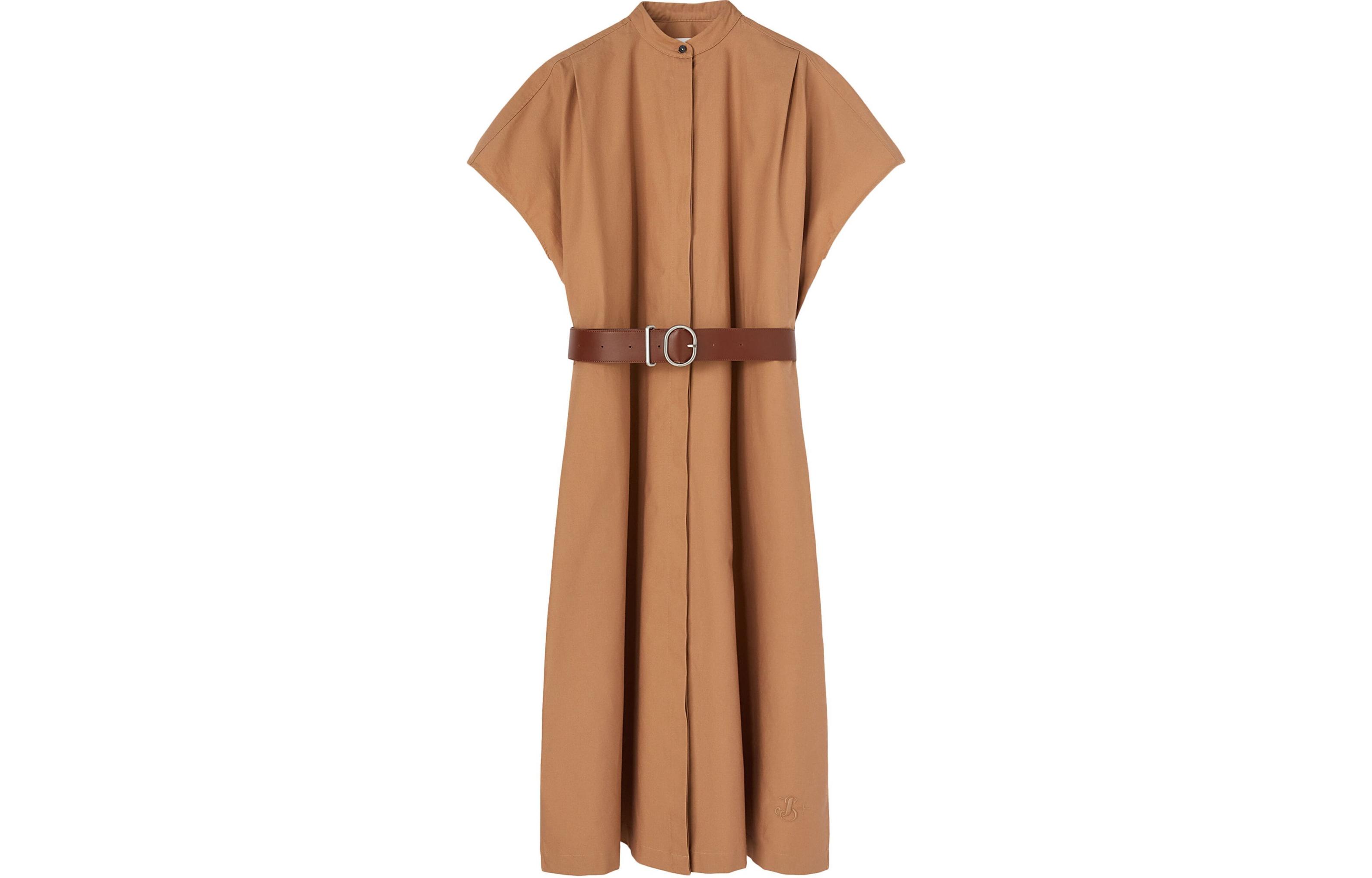 

Беспалый рубашка-платье с поясом JIL SANDER, коричневый