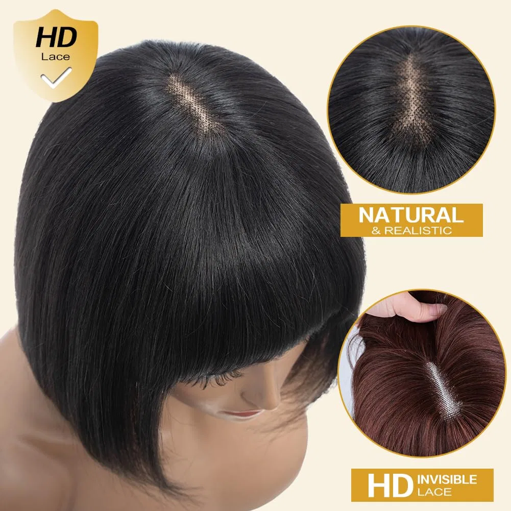 Женский парик-каре из натуральных волос с челкой Joedir Hair Joedir, P4/30. — фото 2