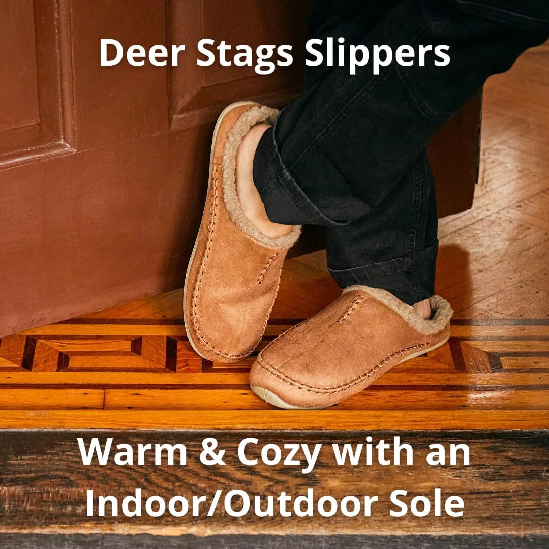 Мужские тапочки Oslo с изображением оленей и оленей Deer Stags, Black — фото 3