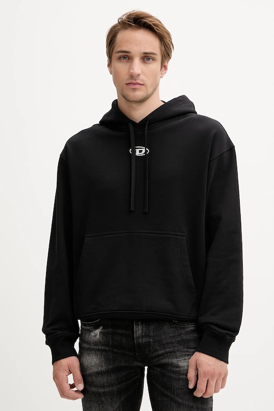 

Хлопковая толстовка S-MACS-HOOD-OD Diesel, черный