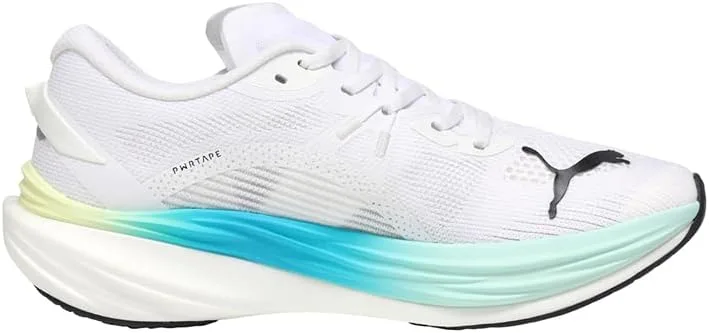 Кроссовки Puma Herren Deviate Nitro 3 White-Mint Melt Schuhe, белый/зеленый — фото 3