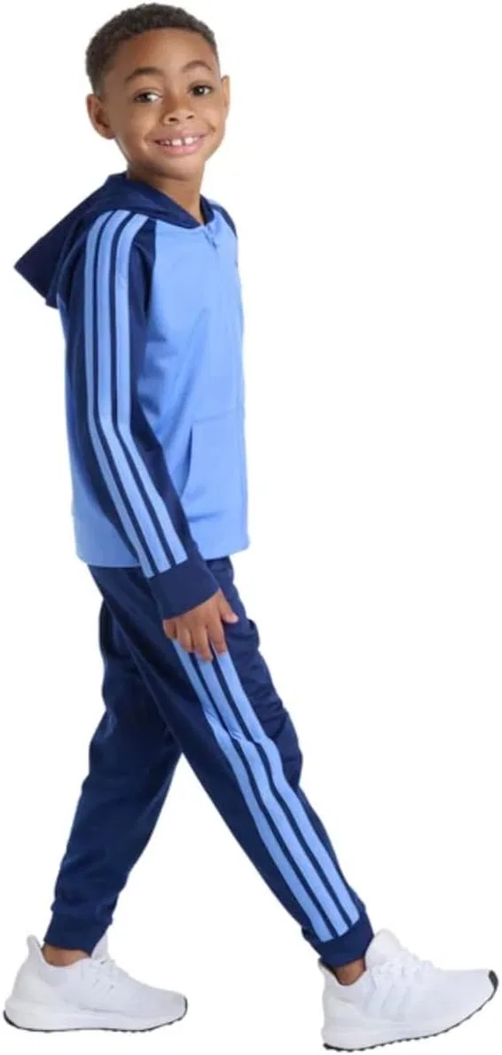 Детский спортивный костюм adidas, куртка и брюки, синий — фото 2