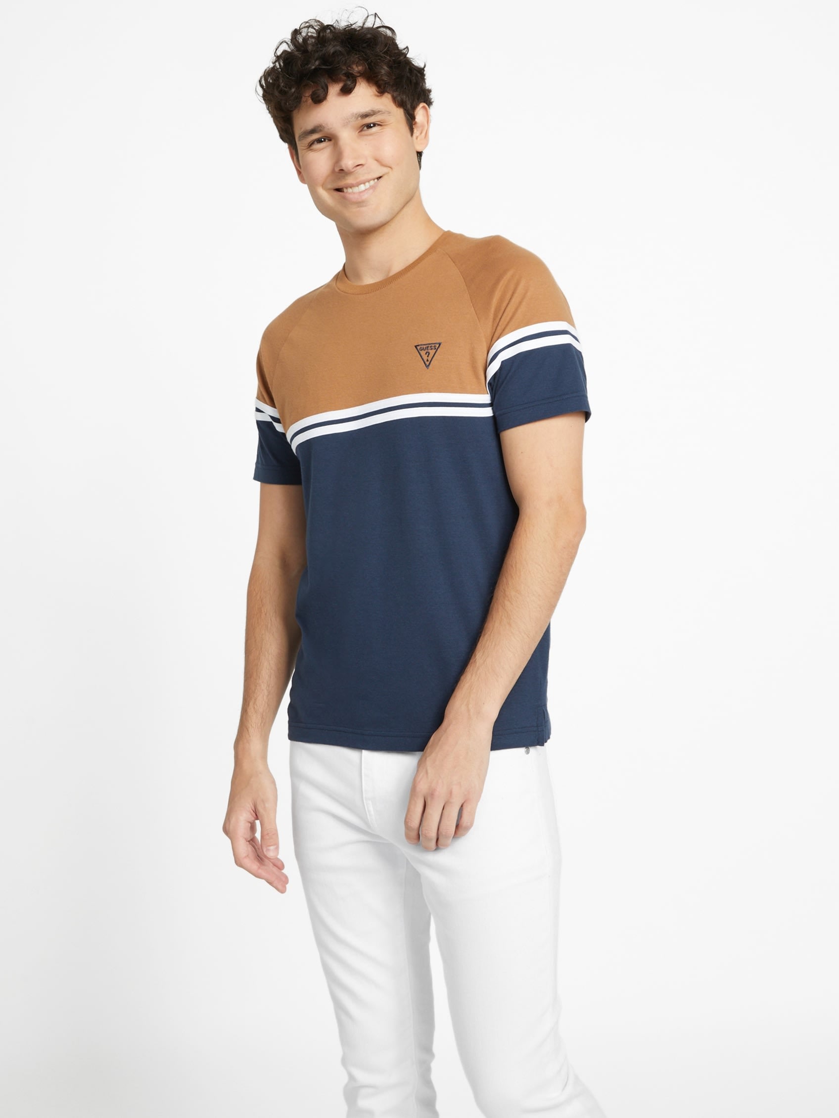 

Футболка Eco Kido Color-Block Guess Factory, цвет coconut latte