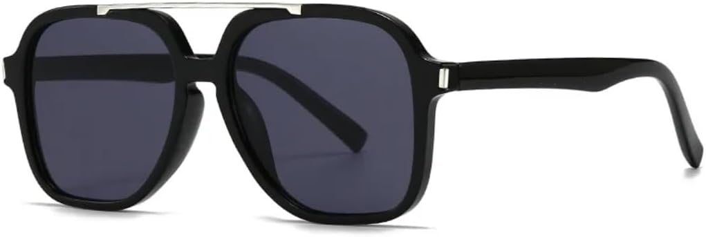 

Солнцезащитные очки с защитой UV400 | Увеличенные двойные перемычки и заклепки | Для женщин и мужчин | Для занятий спортом на открытом воздухе и вождения DSVIGF, C1 Black Black