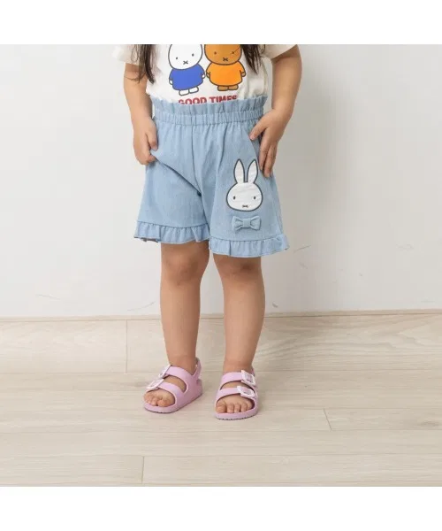 Детские джинсовые шорты Miffy с аппликацией синие
