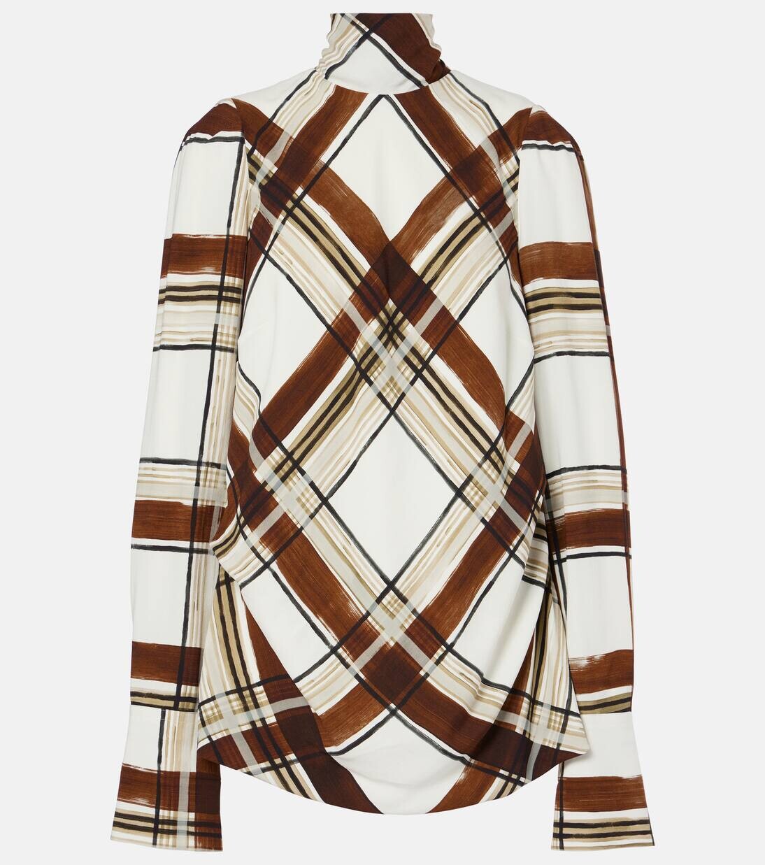 

Клетчатый верх Dries Van Noten, коричневый