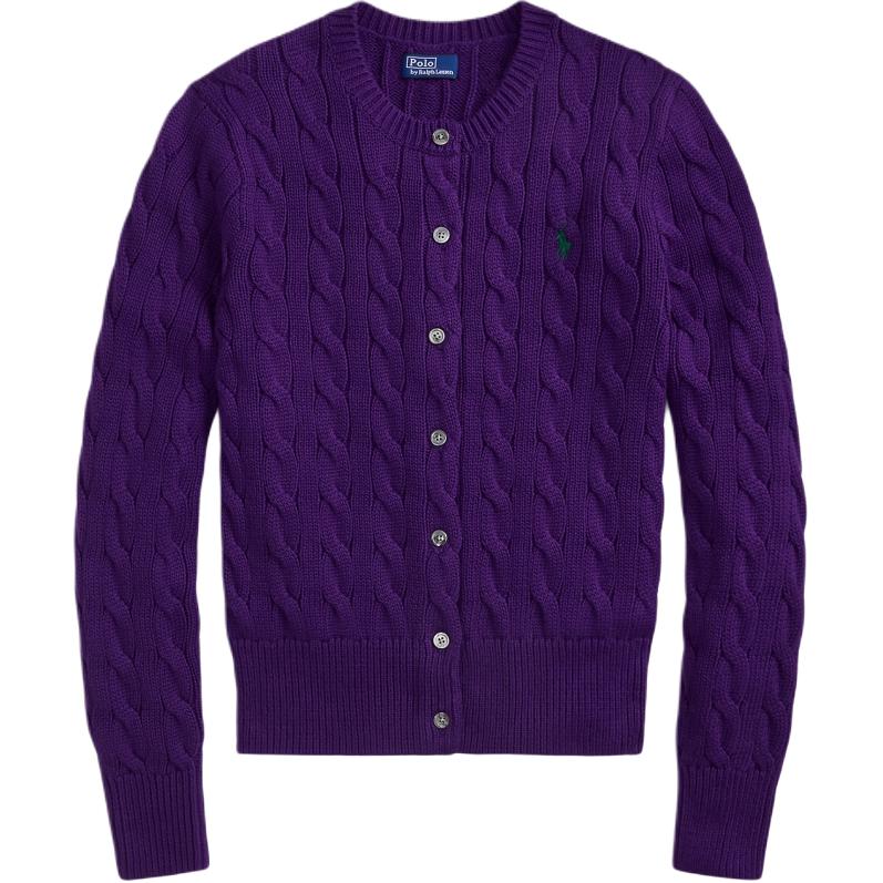 

Кардиган с узором "косичка" Polo Ralph Lauren, фиолетовый