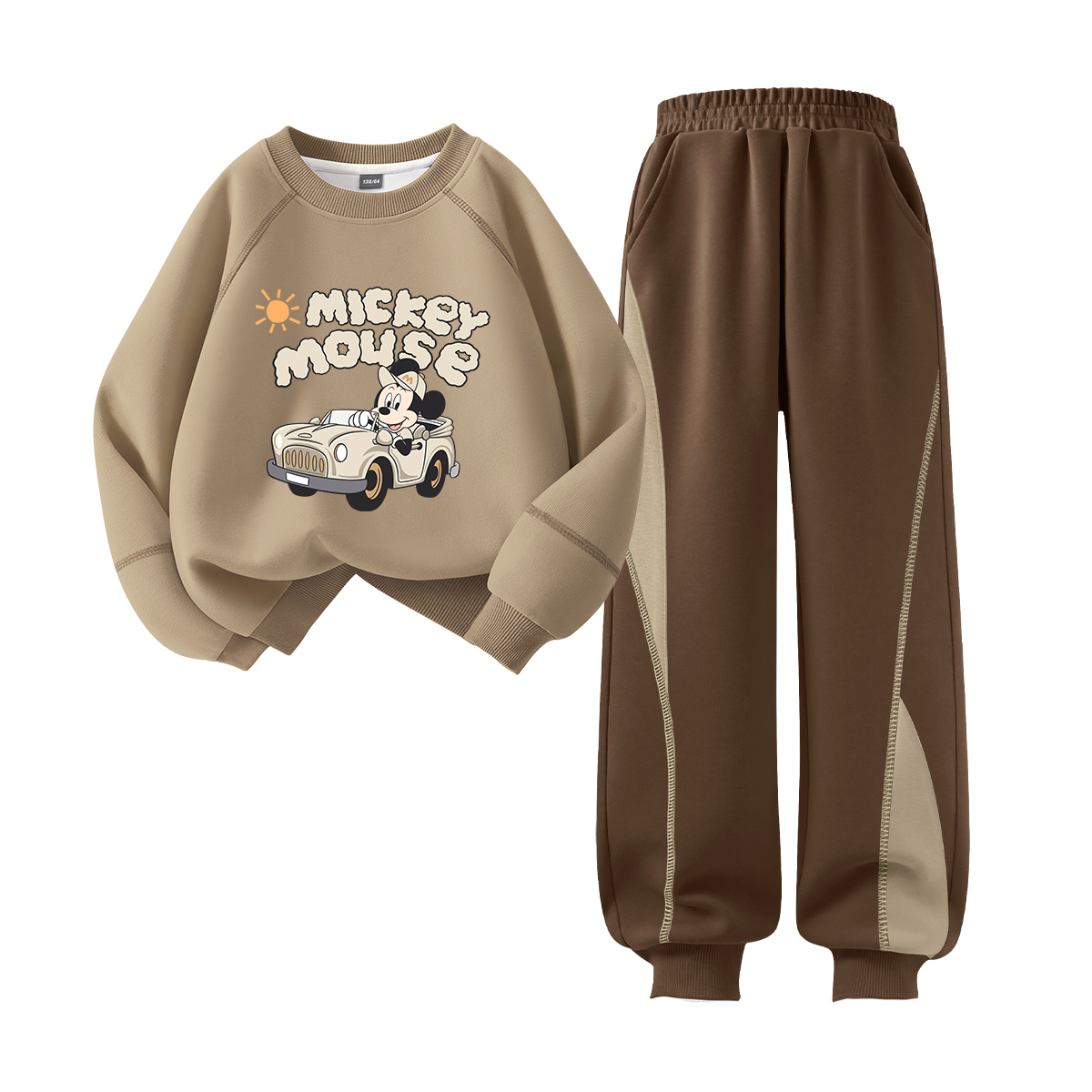 

Детская повседневная спортивная одежда Disney, Di Off-Road Light Coffee+Solid Color Coffee Brown
