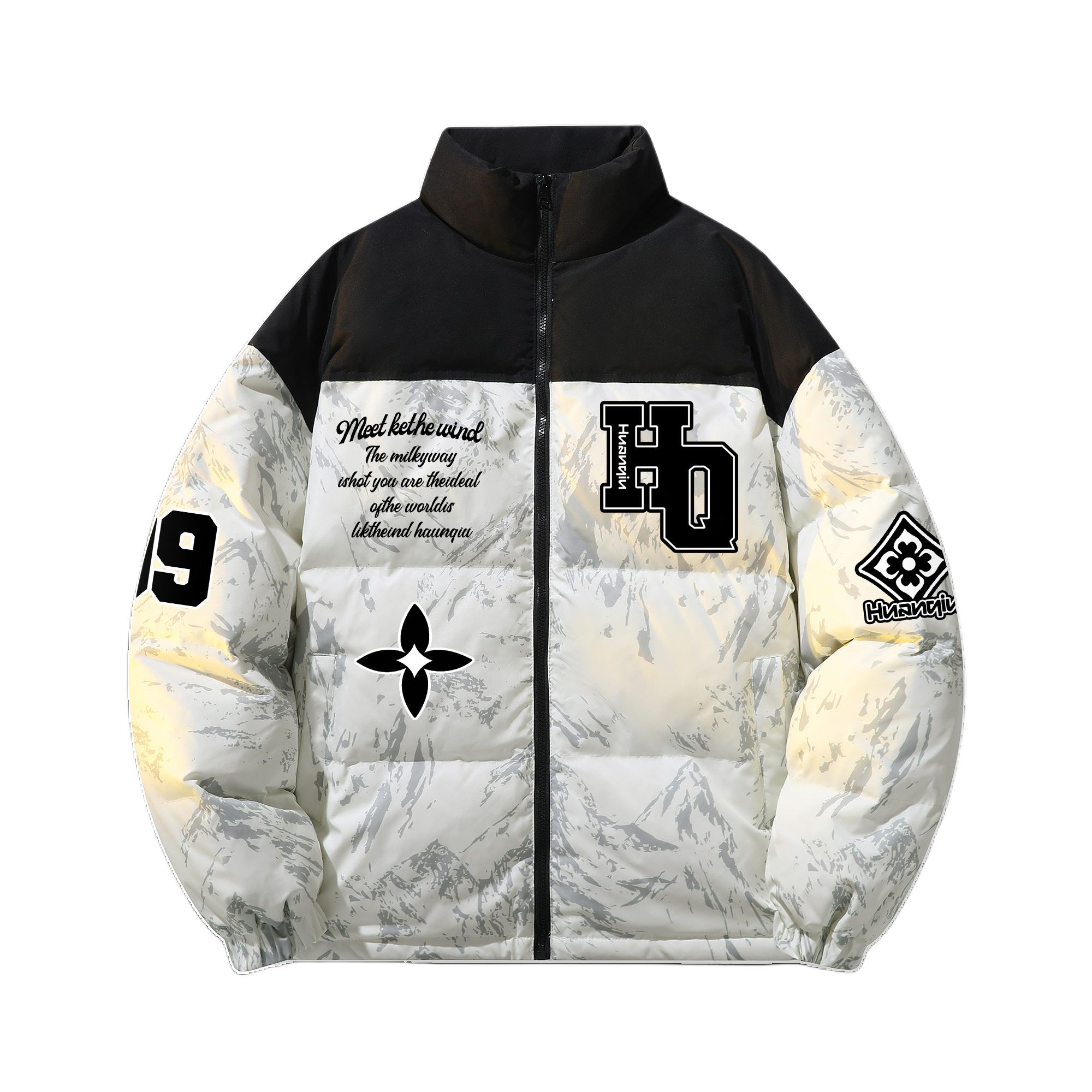 

Пуховик Unisex Stand Collar Moderate Puffer HUANQIU, белый