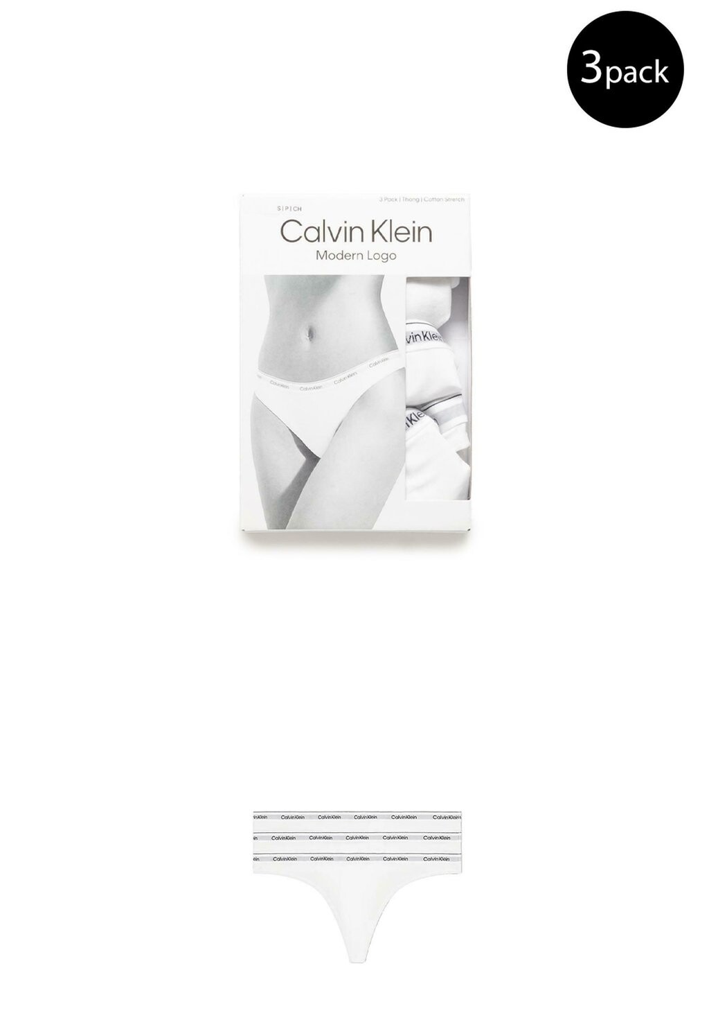 Трусы 3 PACK Calvin Klein, белый — фото 3