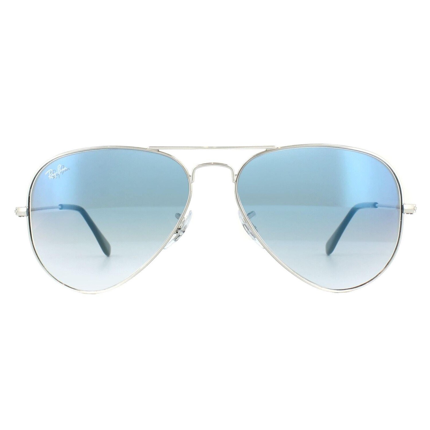 

Aviator Серебристые голубые с градиентом солнцезащитные очки Aviator 3025 Ray-Ban, серебро