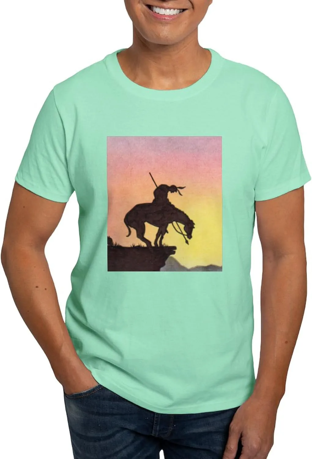 

Футболка End of The Trail мужская 100% Cotton, классический принт белая CafePress