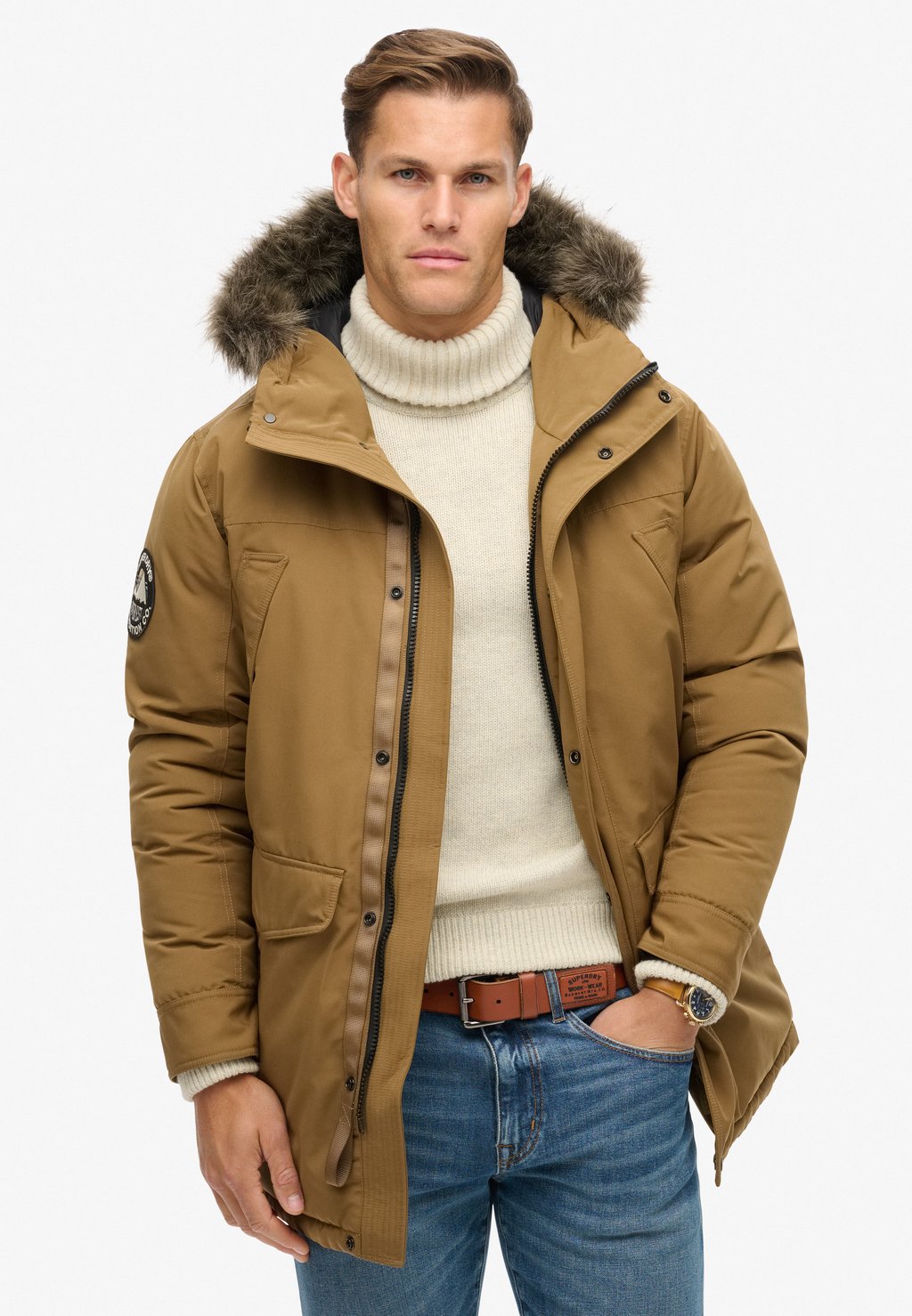 

Зимнее пальто EVEREST Superdry, коричневый