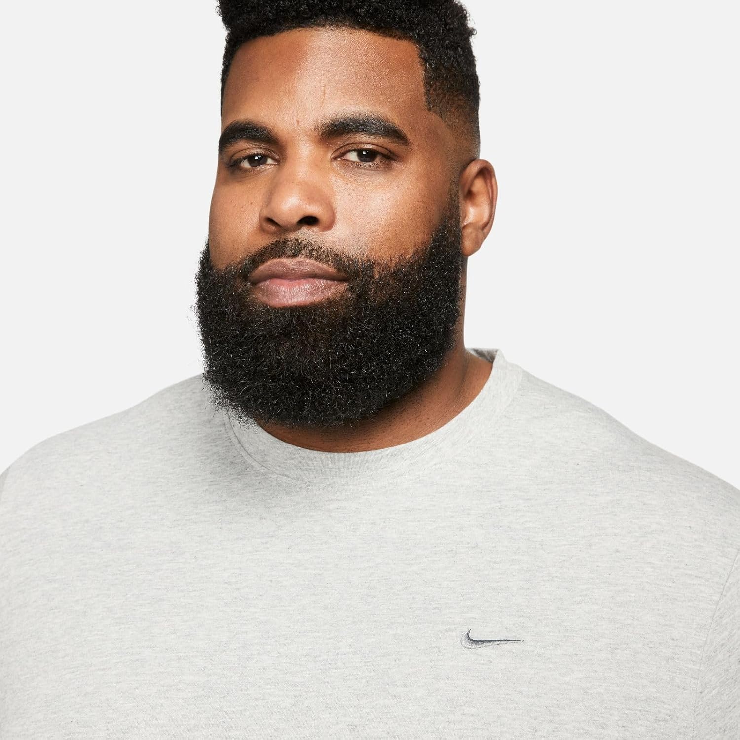 Мужская универсальная футболка Nike Primary Dri-fit с коротким рукавом, Dark Grey Heather/Heather/Smoke Grey — фото 4