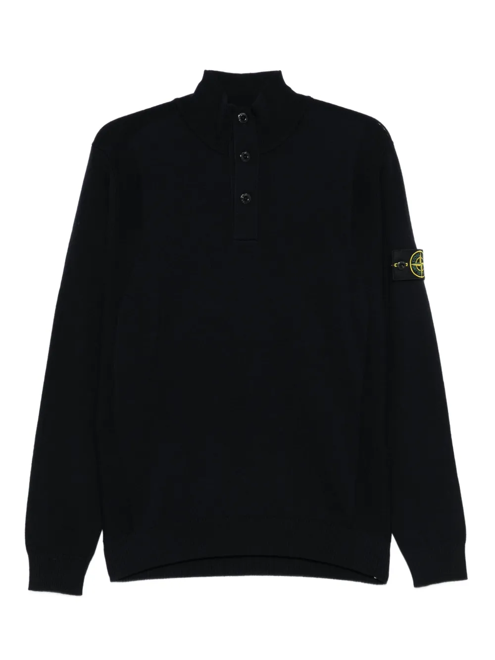 

Свитер с высоким воротом и пуговицами Stone Island, синий