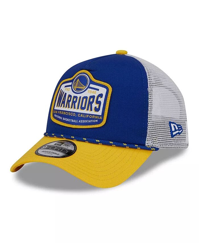 

Мужская королевская, золотая бейсболка дальнобойщика Golden State Warriors 2024 NBA All-Star Game A-Frame 9FORTY New Era