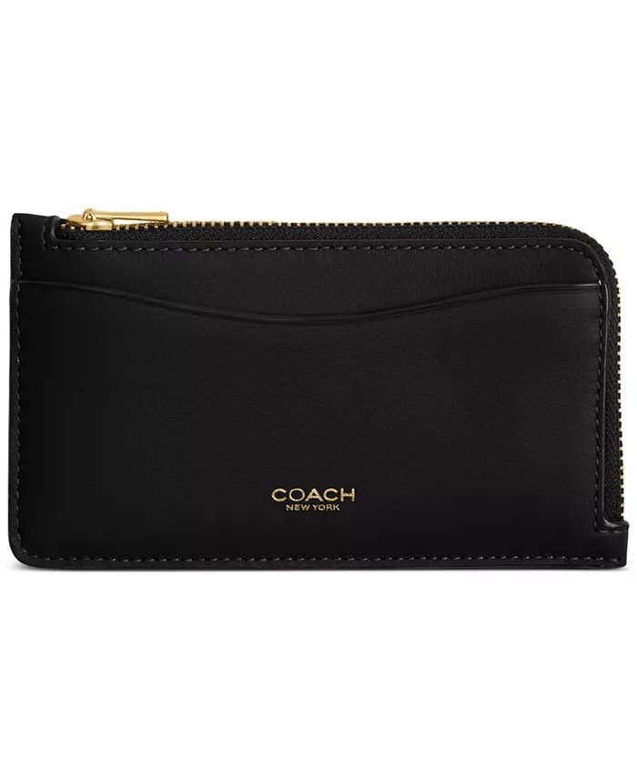 

Кожаный чехол для карт Essential New York на молнии COACH, черный