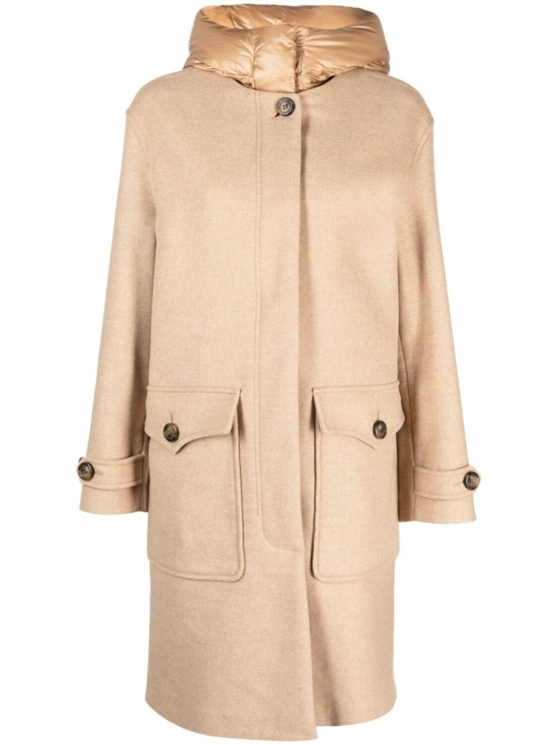 

Парка со съемным капюшоном Woolrich, коричневый