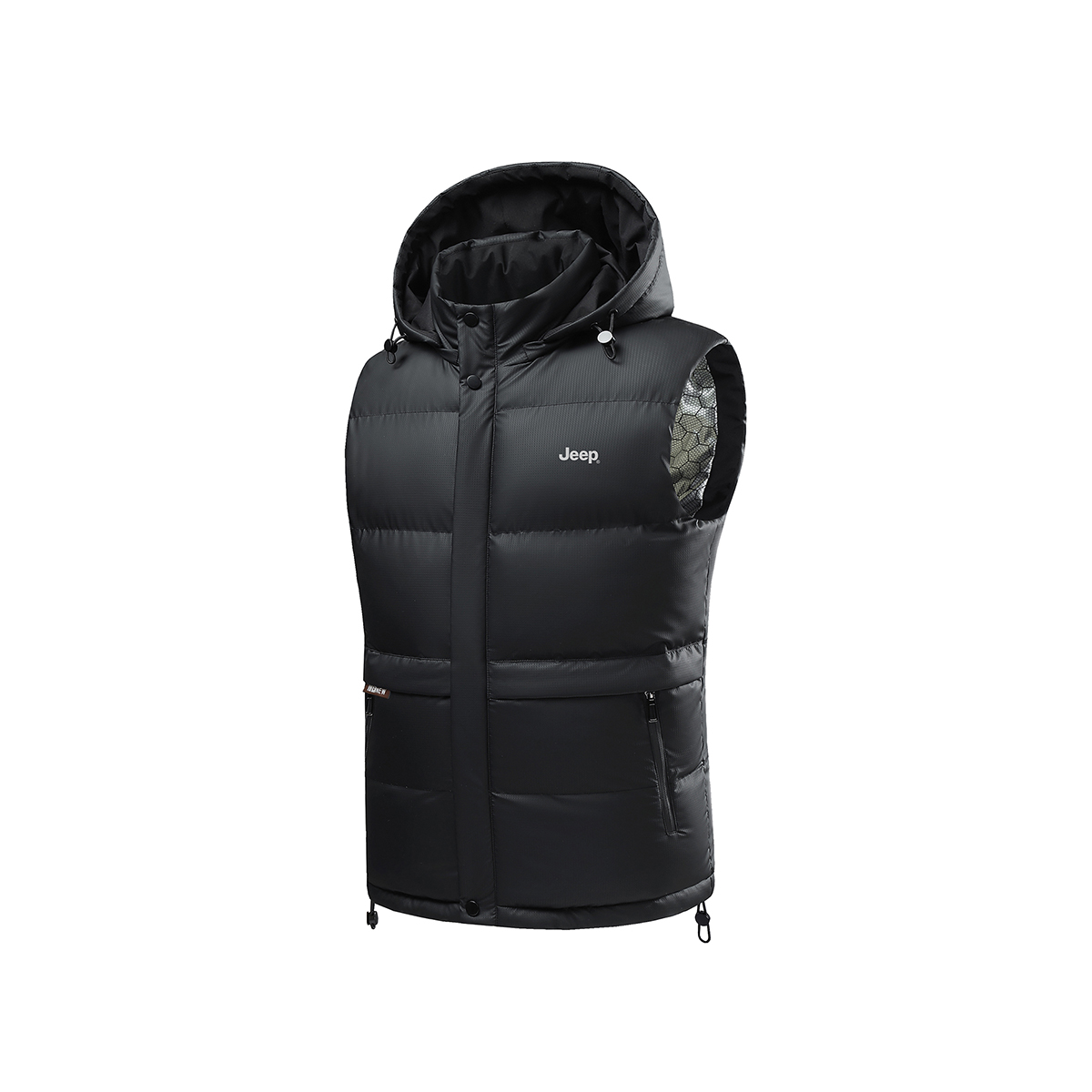 

Жилет Unisex Stand Collar Thickened Others Jeep, черный--hooded detachable