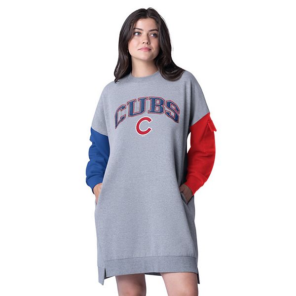 

Женское платье-кроссовка Chicago Cubs free ball с длинным рукавом в цвете heather gray G-Iii 4Her By Carl Banks