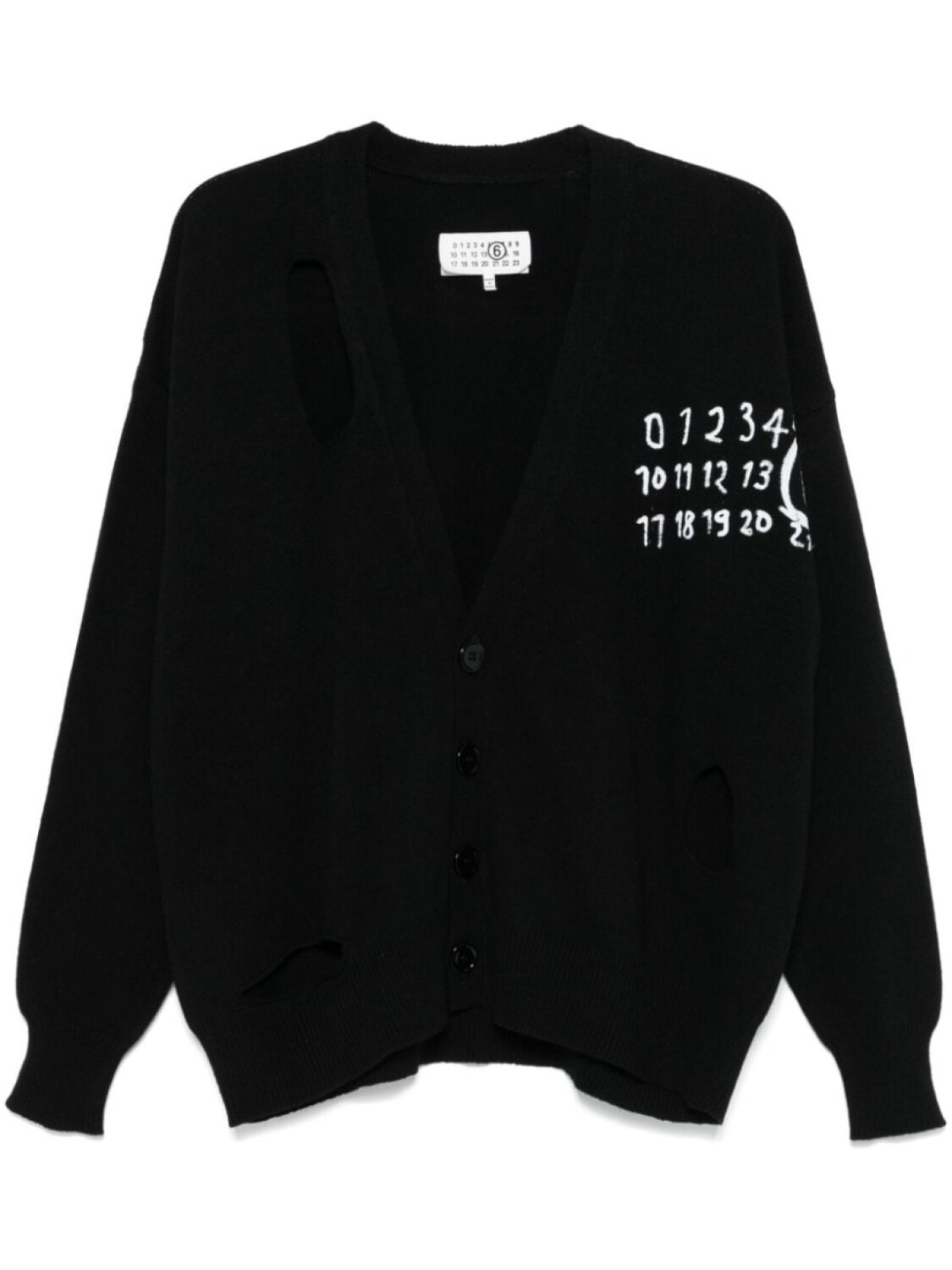

MM6 Maison Margiela декорированный кардиган, черный