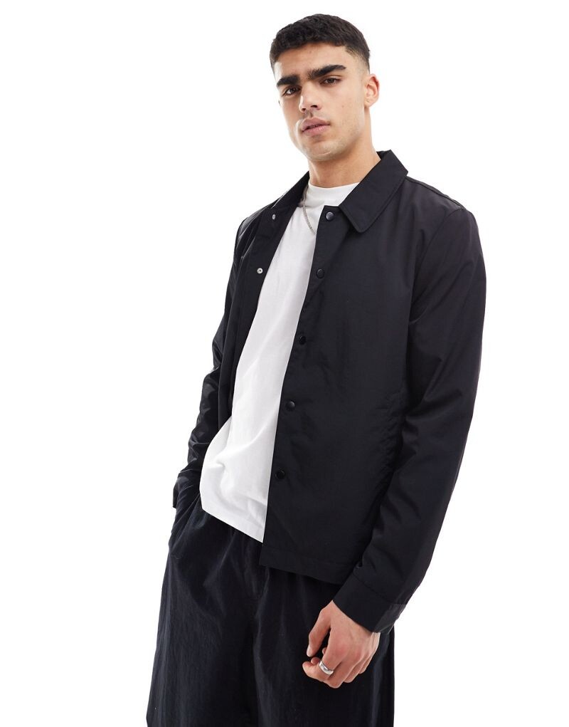 

Черная легкая куртка Харрингтон ASOS