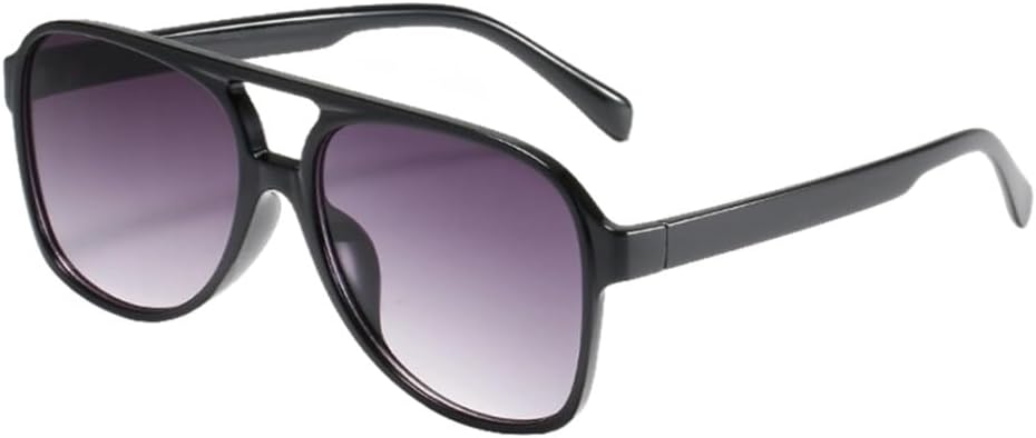 

Классические солнцезащитные очки большого размера для женщин в стиле ретро-винтаж с двойной перемычкой, большие солнцезащитные очки унисекс, желтые очки для вождения generic, Black Gray