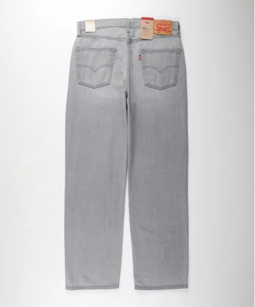 Унисекс прямые джинсы Levi's 565 с эффектом выцветания серые — фото 2