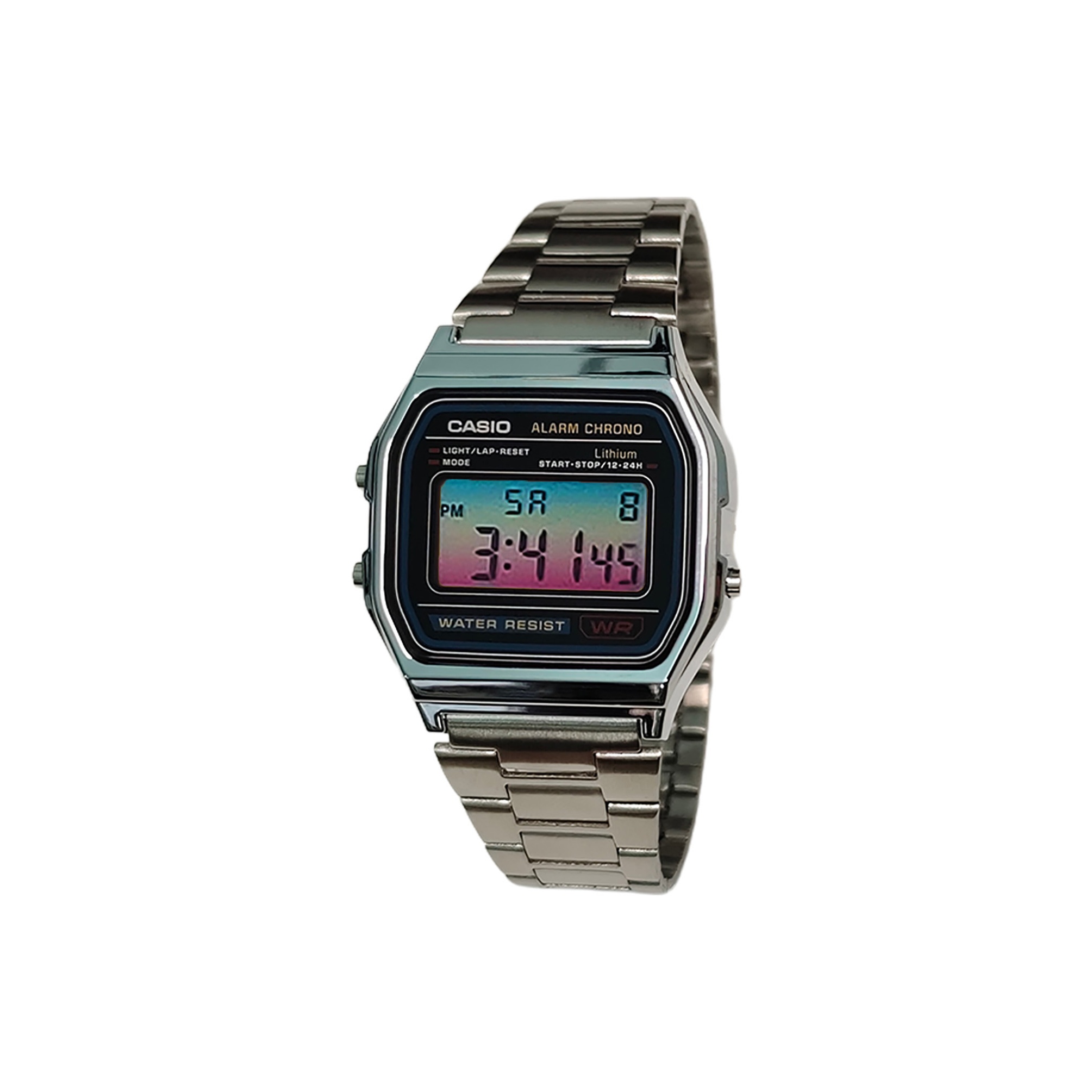 

CASIO Часы Retrofit Series Quartz Movement Stainless Steel Strap Watch Unisex Black Dial, Black Dial with Gradient Sapphire Crystal