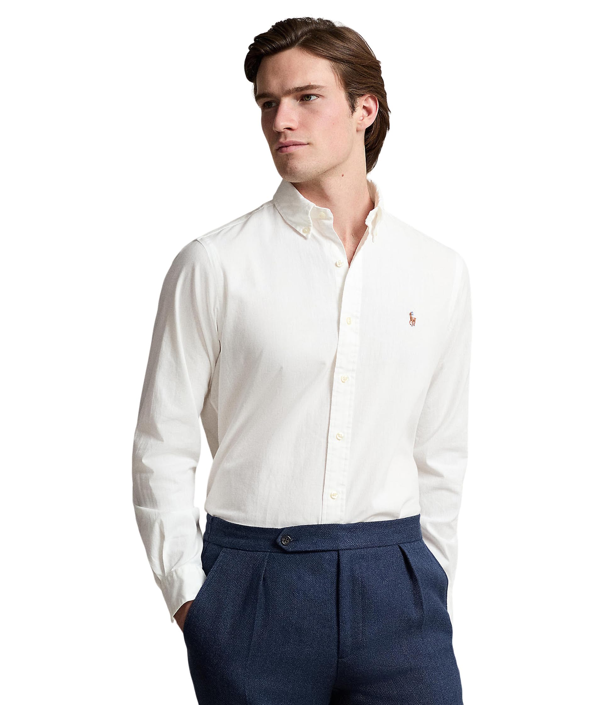 

Рубашка Polo Ralph Lauren Classic Fit Chambray Shirt, белый