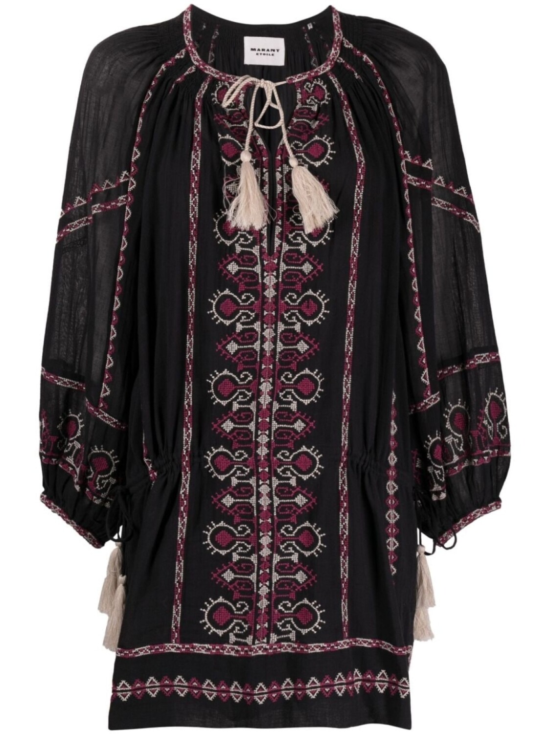 

Marant Étoile платье с вышивкой, черный