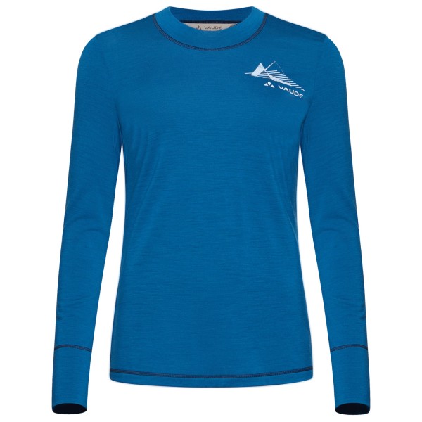 

Женская футболка Monviso Wool L/S 2 - нижнее белье из мериноса Vaude, синий