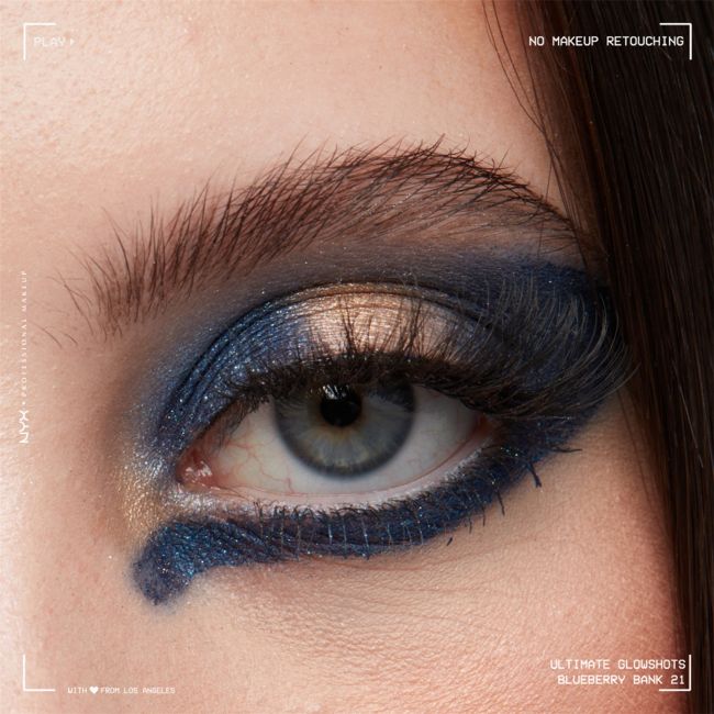 Жидкие тени для век Ultimate Glow Shots NYX Professional Makeup, цвет blueberry bank, 7,5 мл — фото 3