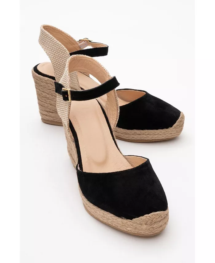 Синта Эспадрильи на платформе из замши (женские) Forever & Always Shoes, черный — фото 2