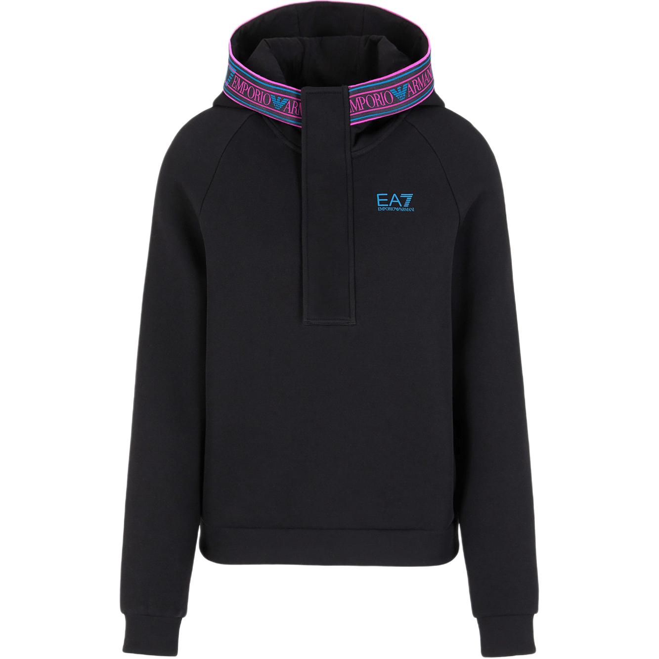 

EMPORIO ARMANI Толстовка EA7 женская черная, Черный, EMPORIO ARMANI Толстовка EA7 женская черная