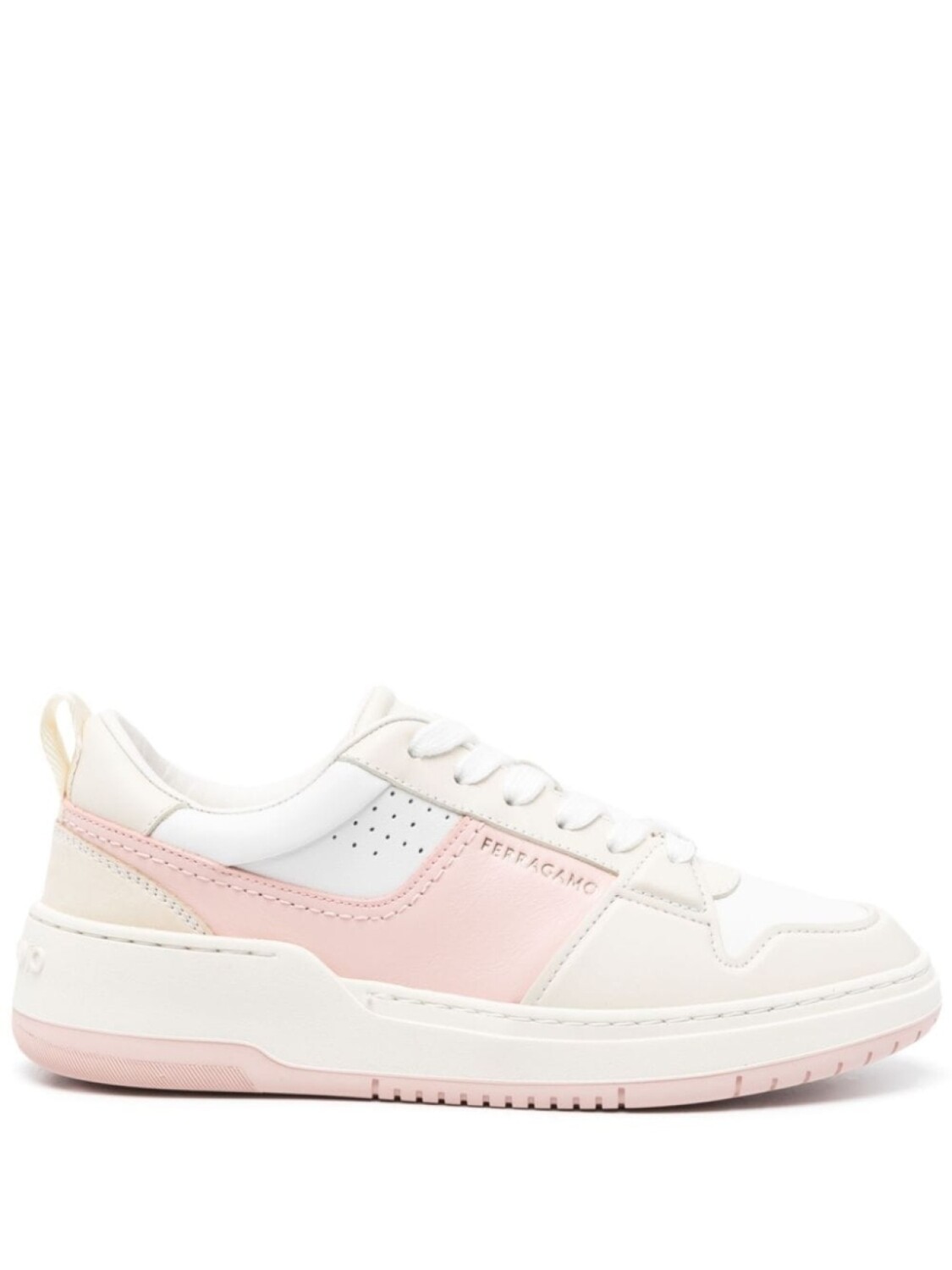 

Ferragamo кроссовки Dennis со вставками, розовый