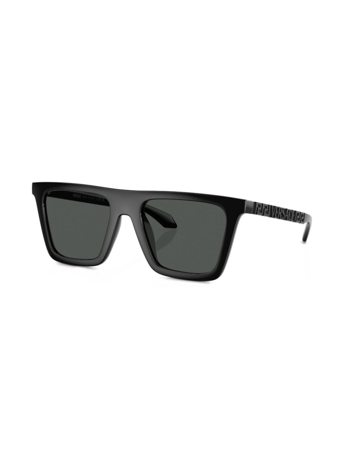 Солнцезащитные очки в квадратной оправе с декором Greca Versace Eyewear, черный — фото 2