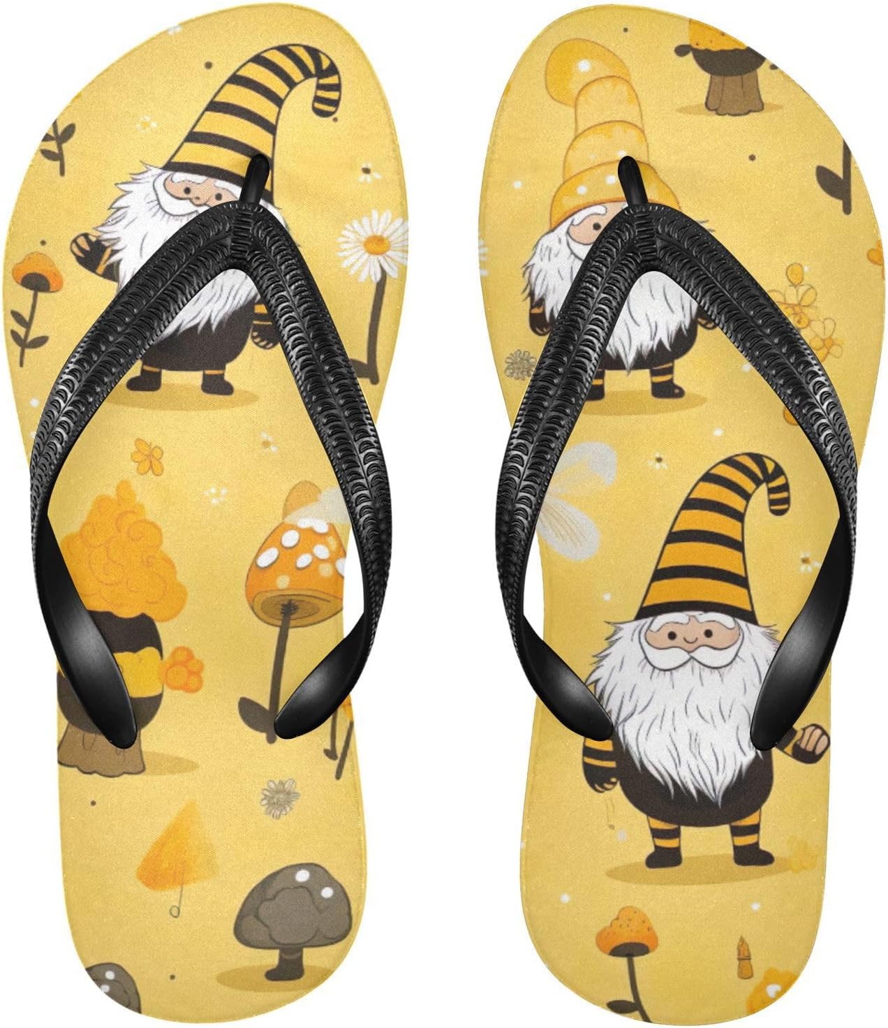 

Шлепанцы с грибами и изображением гномов и карликов для пляжа, летние повседневные сандалии для женщин и мужчин, размер XS Kfbe, Mushroom