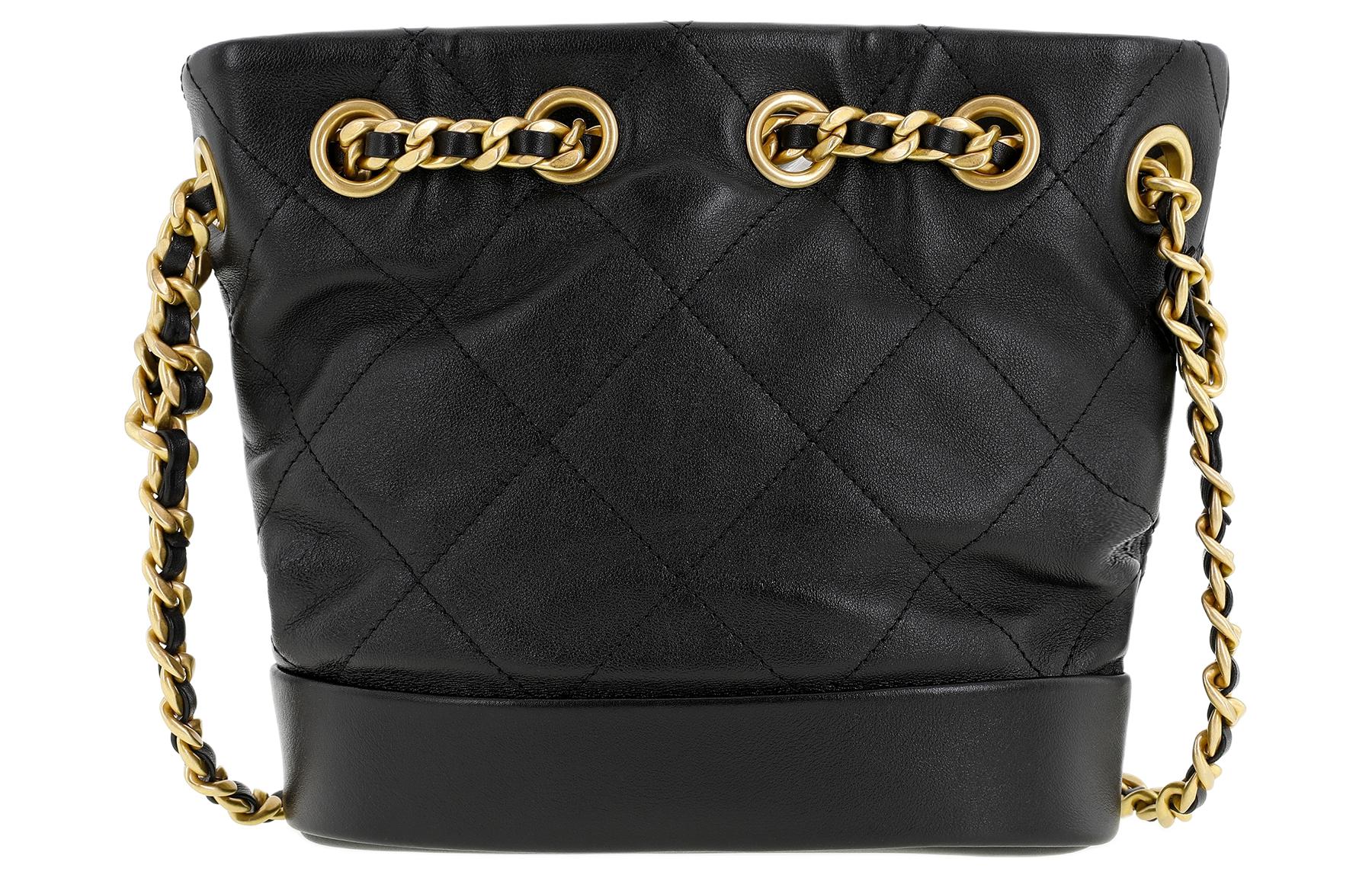 Сумка-ведро из телячьей кожи, сумка через плечо, кросс-боди Trumpets Women's Black CHANEL — фото 3