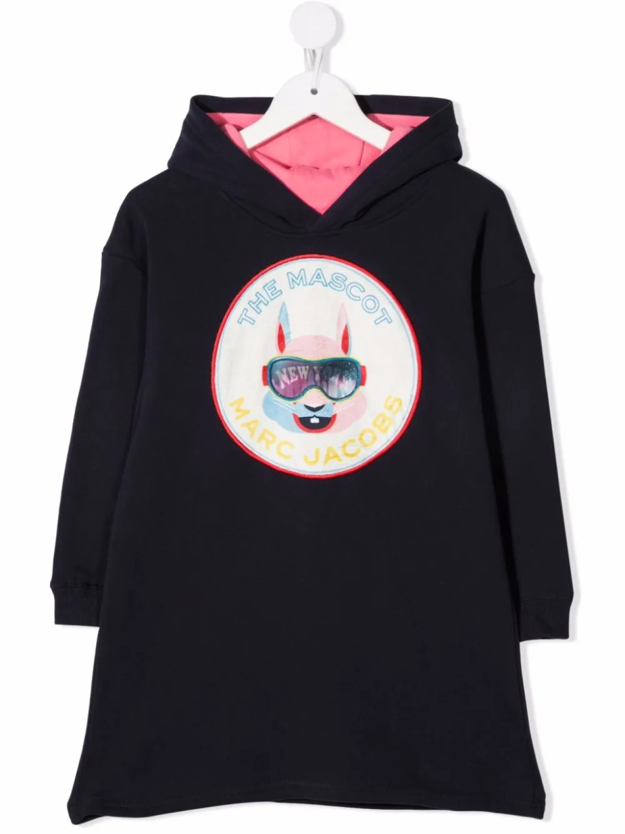 

Marc Jacobs Kids платье с капюшоном и нашивкой-логотипом, синий