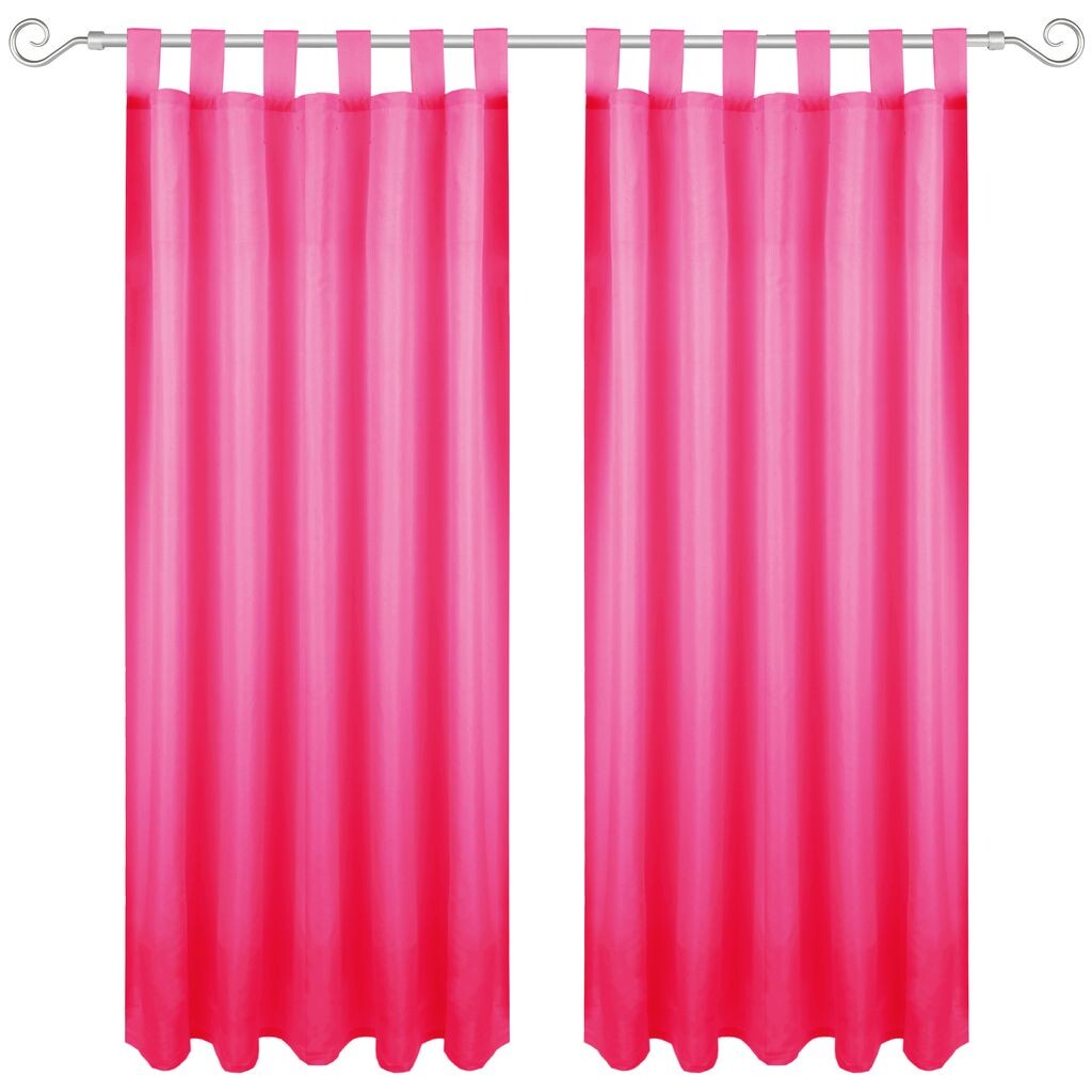 

Штора на люверсах однотонная белая, 140 x 235 см Bestgoodies, розовый