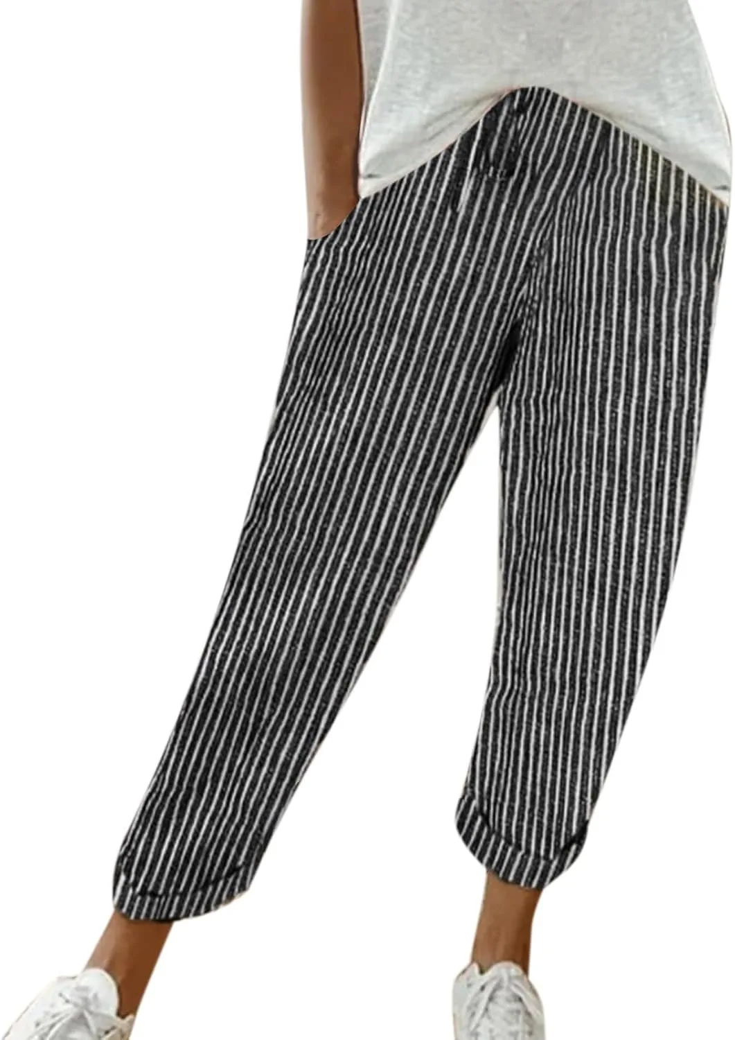 

Льняные капри для женщин летние брюки LCMTWX