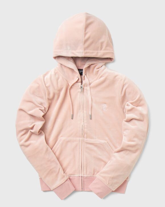 

Худи Juicy Couture Classic Velour Robertson Zip Hoodie, цвет pale pink