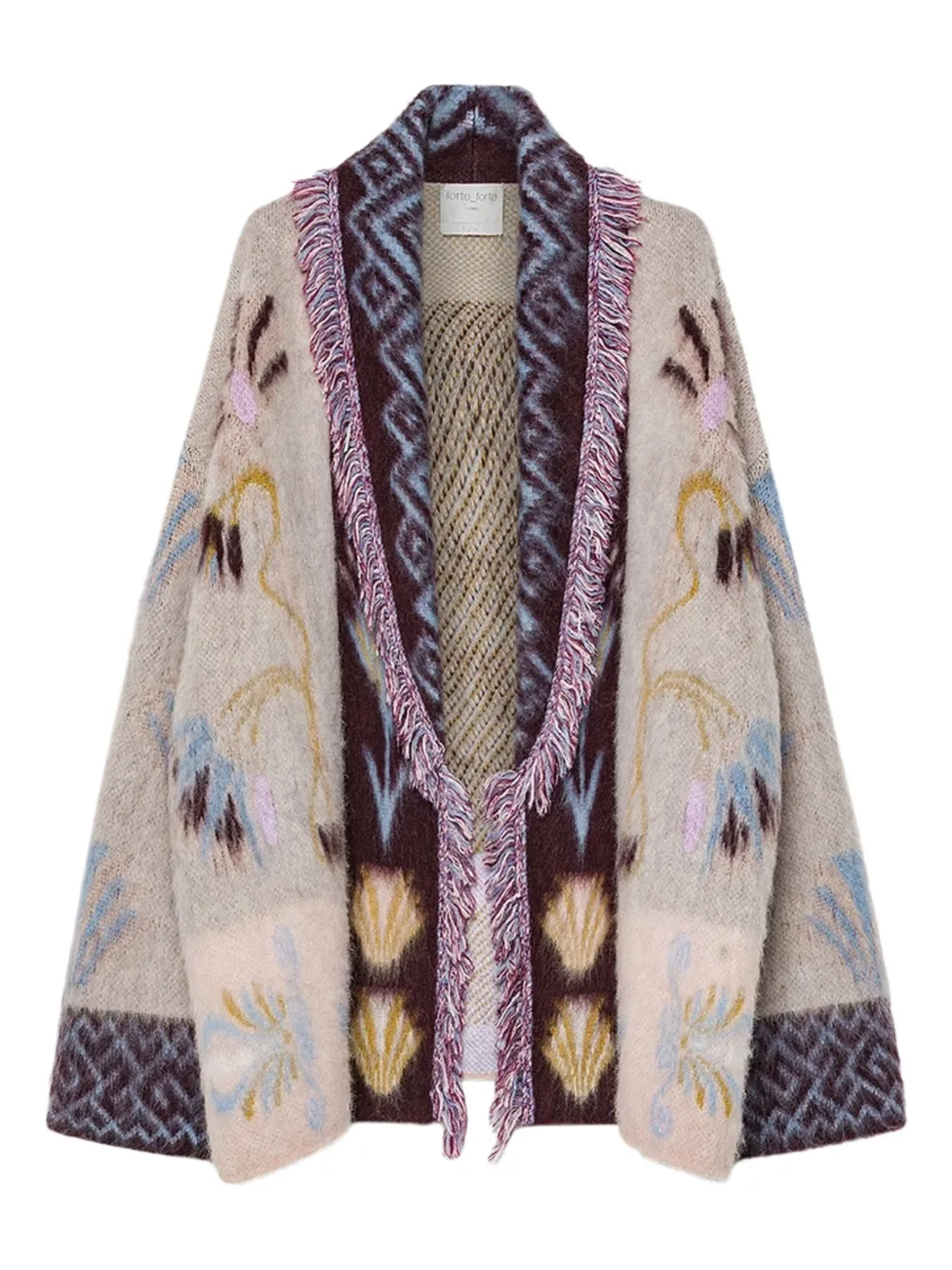 

Кардиган с бахромой Forte Forte, слоновая кость