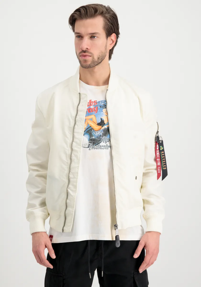 

Куртка-бомбер Alpha Industries " Alpha Industries Мужчины - Куртки-бомберы MA-1 LW Project R", цвет Jet Stream White