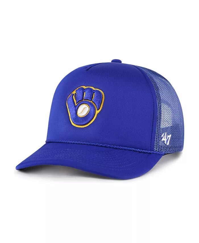 

Мужская регулируемая кепка Royal Milwaukee Brewers Foam Logo Trucker '47 Brand