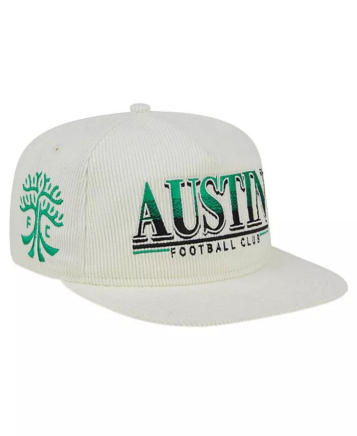 

Мужская белая вельветовая кепка для гольфа Austin FC Throwback с регулируемой посадкой New Era