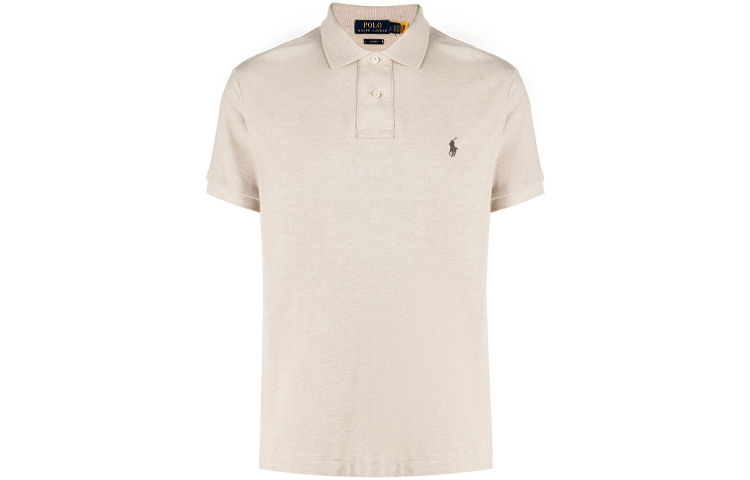 

Футболка-поло с короткими рукавами и вышитым логотипом Polo Ralph Lauren, бежевый