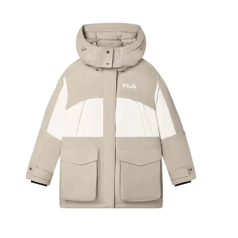 

FILA Оригинальный пуховик женский с флисовой подкладкой серый, Fleece-Lined Gray